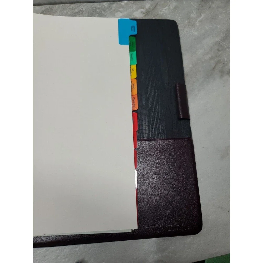 Vtg Franklin Quest Day Planner Binder Burgundy Faux Leather Original Calendar